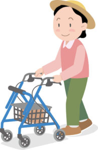 手で押すタイプの歩行器