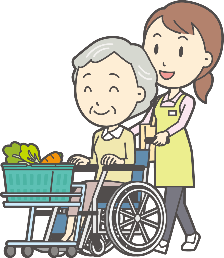 車いす用のショッピングカート